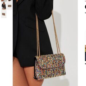 Fashion Nova Multicolored Jeweled Purse